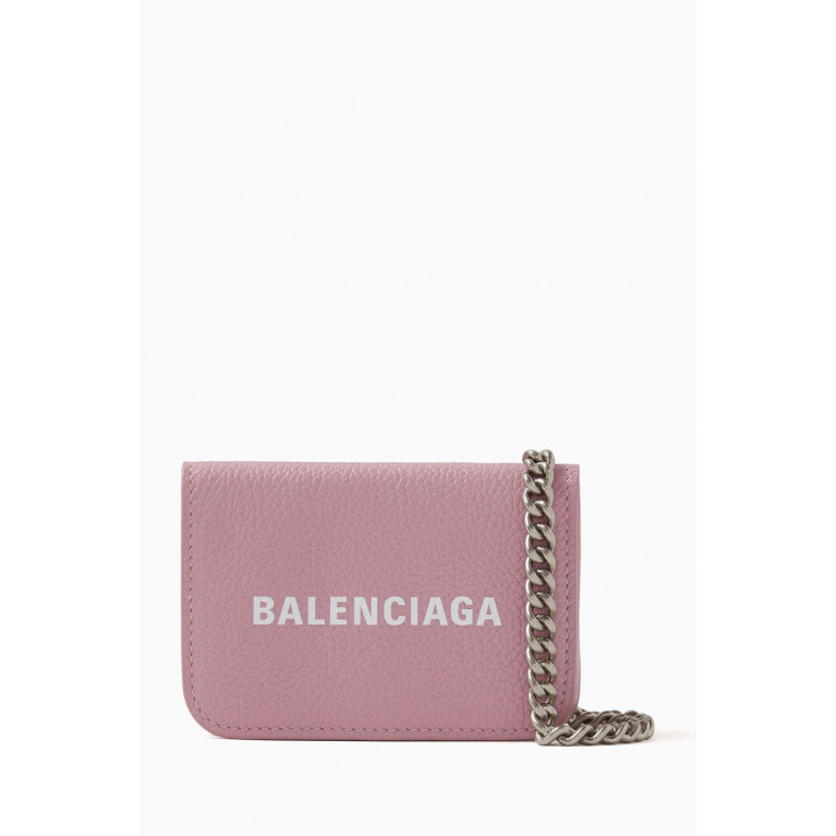 Balenciaga - Mini Cash Wallet on Chain in Leather
