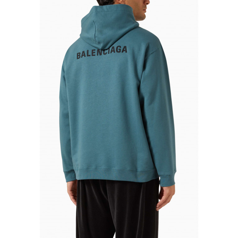 Balenciaga - Logo-embroidered Medium-fit Hoodie in Cotton-fleece