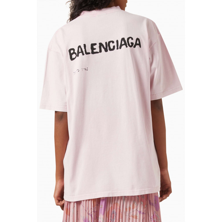 Balenciaga - Hand Drawn Logo Large-fit T-shirt in Cotton-jersey