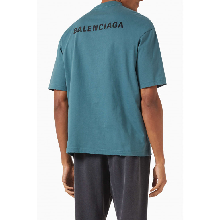 Balenciaga - Logo Medium Fit T-shirt in Vintage Jersey