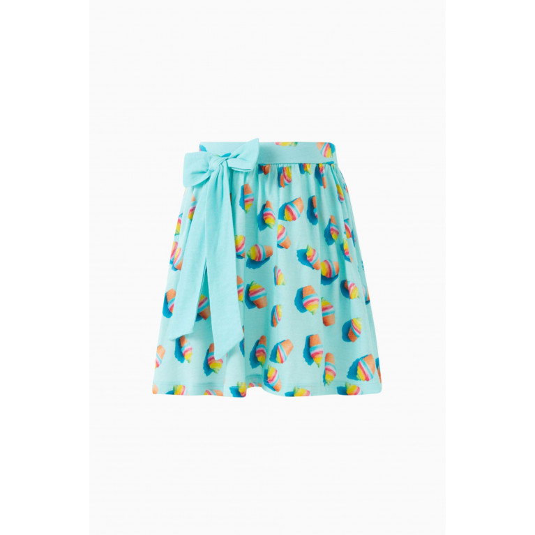 NASS - Ice Cream-print Skirt in Cotton Blue