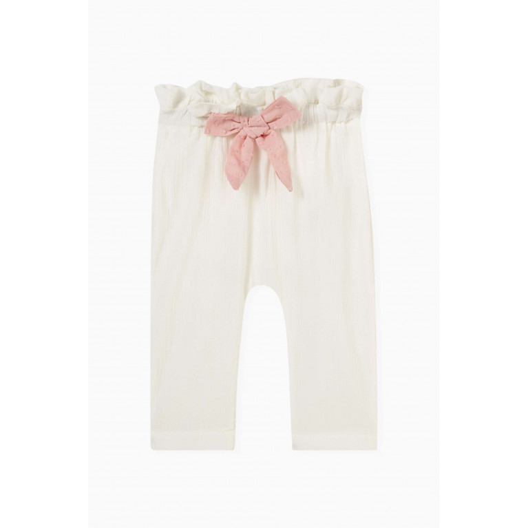 NASS - Bow-applique Pants in Cotton