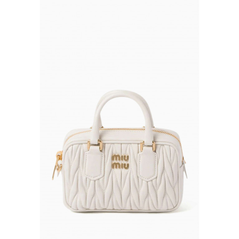 Miu Miu - Mini Arcadie Top-handle Bag in Matelassé Nappa