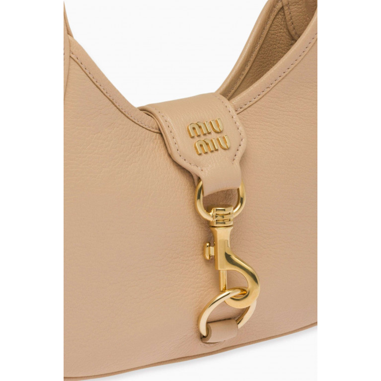 Miu Miu - Small Madras Hobo Bag in Leather