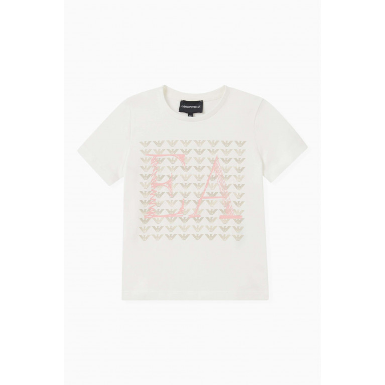 Emporio Armani - Logo-print T-shirt in Cotton White