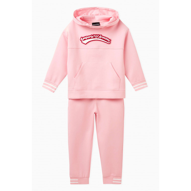 Emporio Armani - Logo-embroidered Tracksuit in Cotton Pink