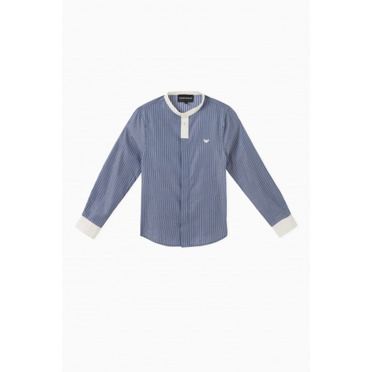 Emporio Armani - Striped Guru Shirt in Cotton