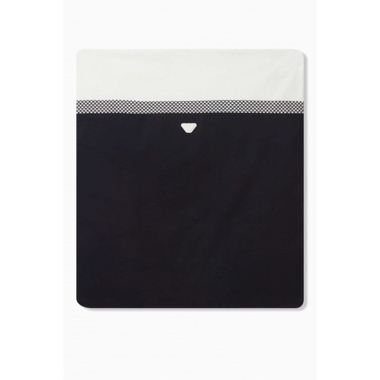 Emporio Armani - Eagle Logo Print Blanket Blue