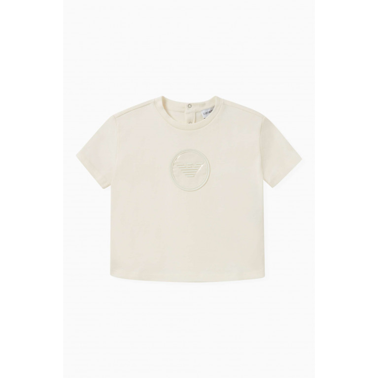 Emporio Armani - Logo-patch T-shirt in Cotton White