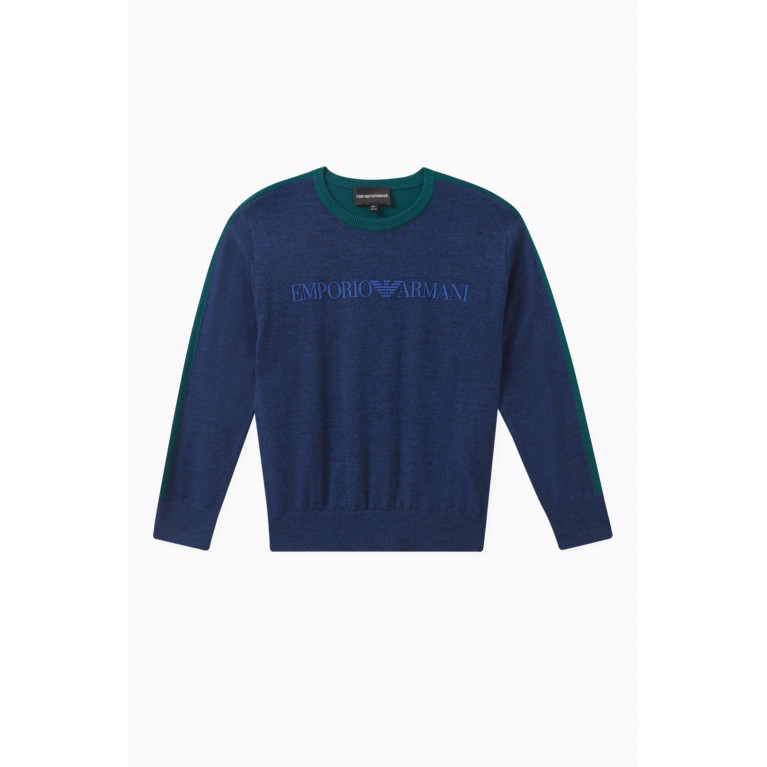Emporio Armani - Logo Print Sweater in Cotton