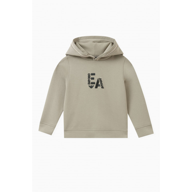 Emporio Armani - EA Logo Hoodie in Cotton
