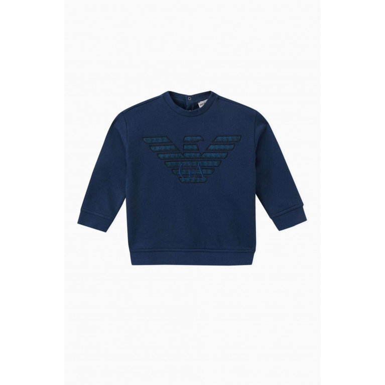 Emporio Armani - Appliqué Logo Sweatshirt in Cotton