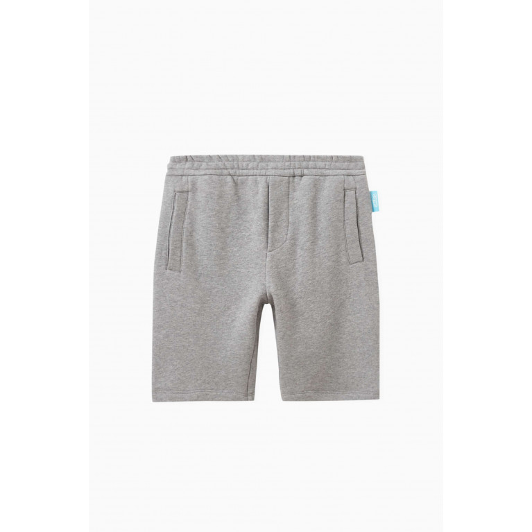 Emporio Armani - x Smurf Logo Shorts in Cotton Stretch Grey