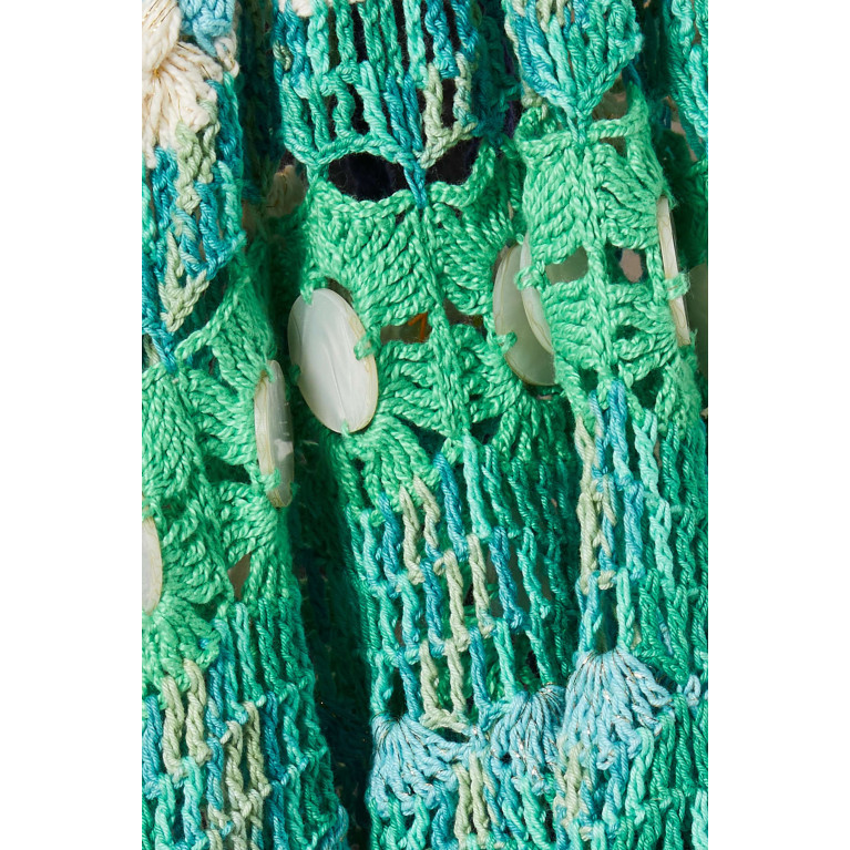 Alix Pinho - Halterneck Mini Dress in Crochet Cotton