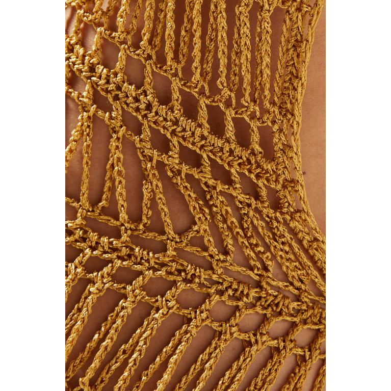 Alix Pinho - Sand Maxi Dress in Crochet Cotton