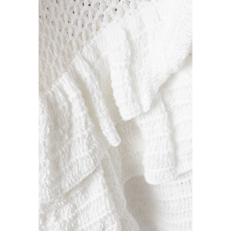 Alix Pinho - Ruffles Mini Dress in Crochet Cotton