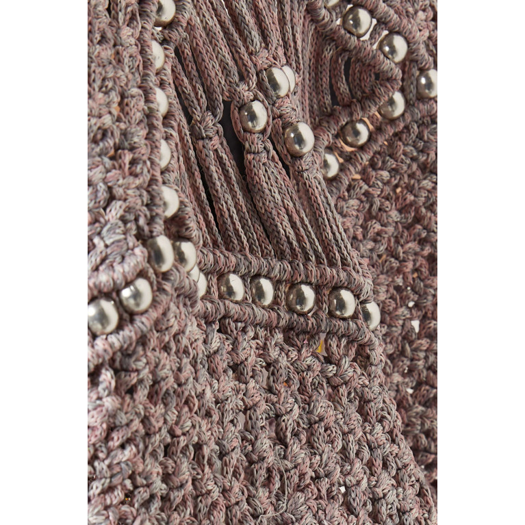 Alix Pinho - Guaruja Fringe Dress in Crochet Cotton