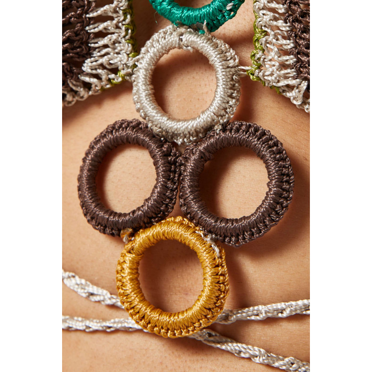 Alix Pinho - Verde Musgo Cropped Top in Crochet Cotton