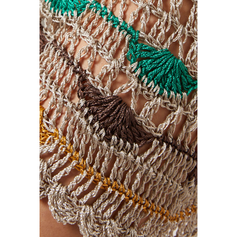 Alix Pinho - Verde Musgo Shorts in Crochet Cotton