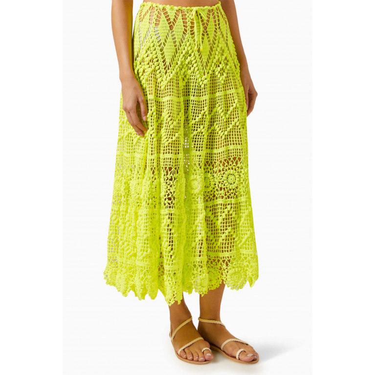 Alix Pinho - Joyce Tiered Skirt in Crochet Cotton