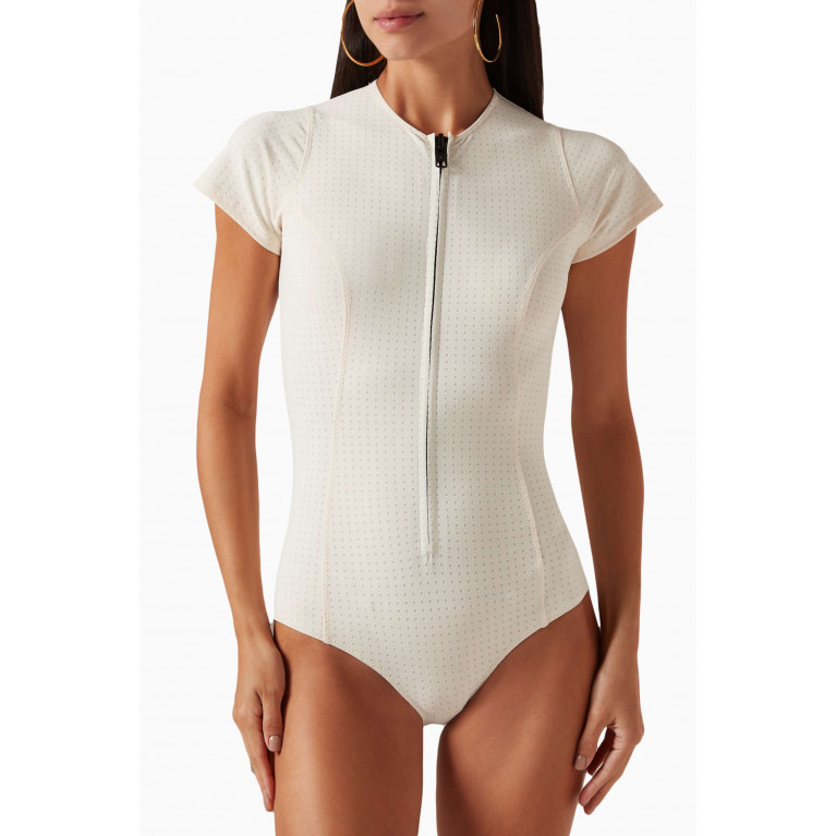Lisa Marie Fernandez - Farrah Swiss Dot One-piece Swimsuit