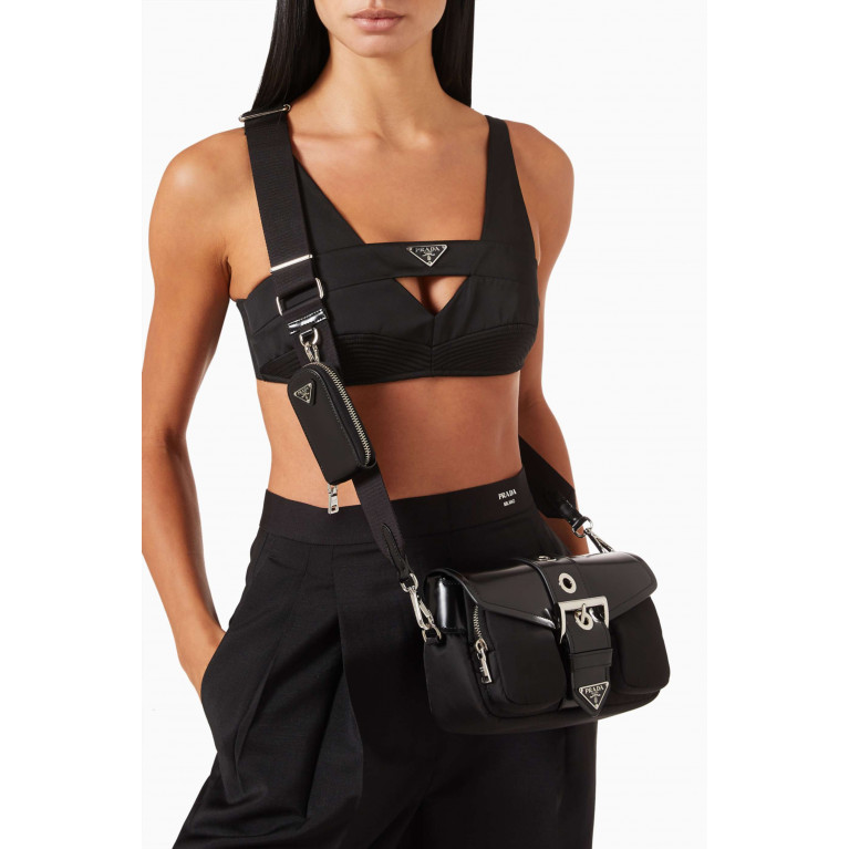 Prada - Pocket Shoulder Bag in Leather
