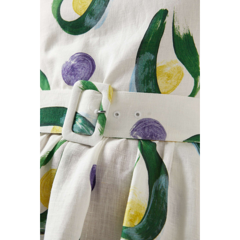 Borgo de Nor - Ninet Printed Midi Dress in Linen-blend