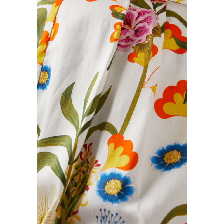Borgo de Nor - Melia Floral-print Wide-leg Pants in Cotton