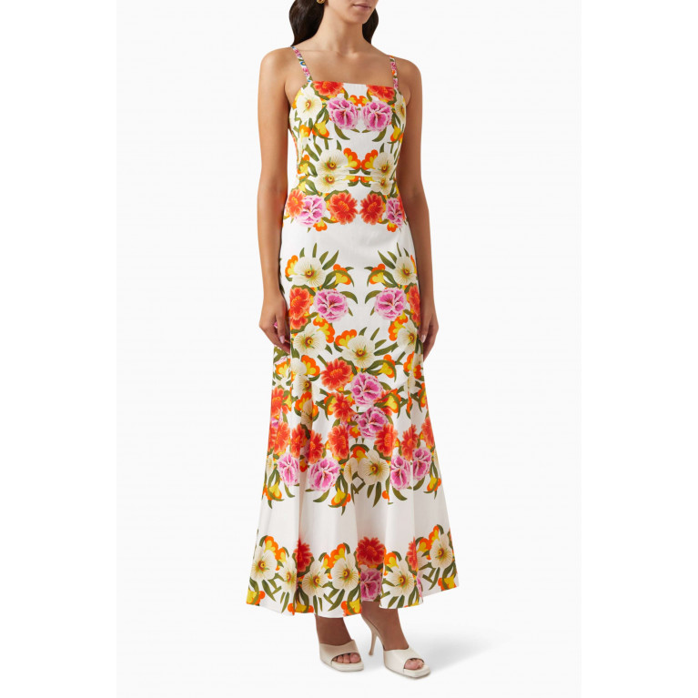 Borgo de Nor - Jalisa Floral-print Maxi Dress in Cotton