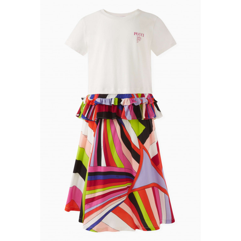 Emilio Pucci - Abstract-print Maxi Skirt in Viscose Multicolour