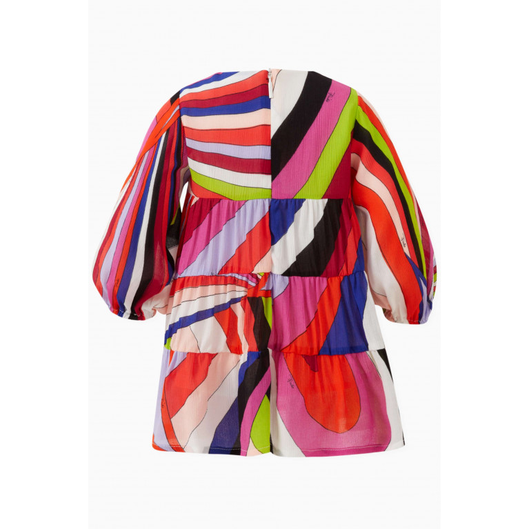 Emilio Pucci - Abstract-print Tiered Dress Multicolour
