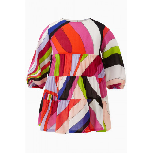 Emilio Pucci - Abstract-print Tiered Dress Multicolour