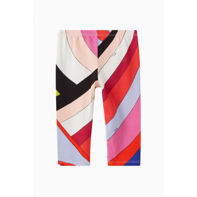 Emilio Pucci - Abstract-print Leggings in Cotton Multicolour