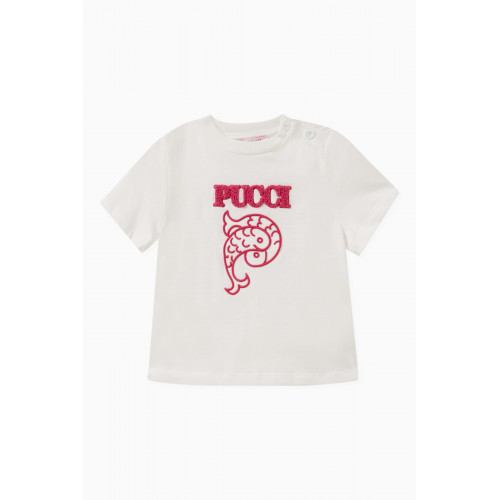 Emilio Pucci - Koi Fish Logo-embroidered T-shirt in Cotton
