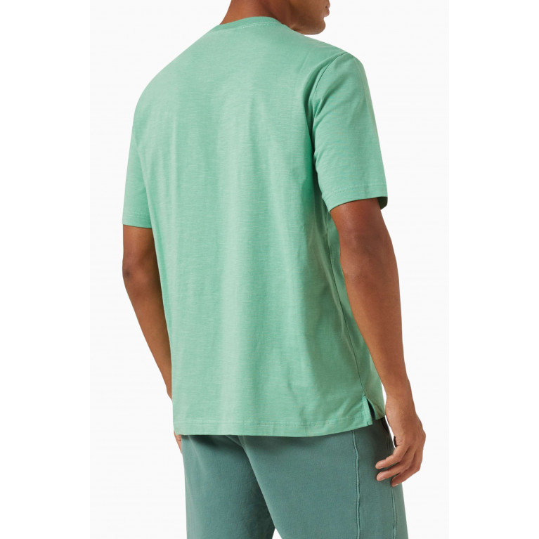 PS Paul Smith - Broad Stripe Zebra Logo T-shirt in Organic Cotton-jersey Green