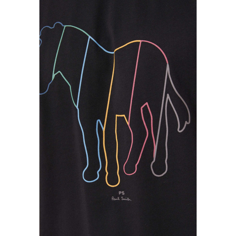 PS Paul Smith - Zebra Line T-shirt in Organic Cotton-jersey Black