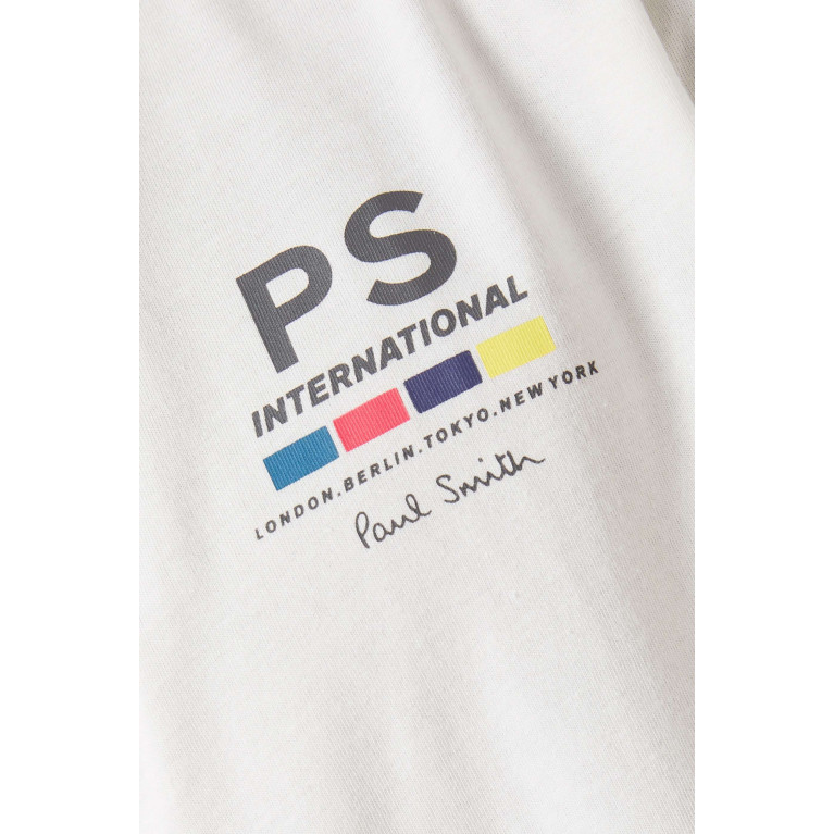 PS Paul Smith - Logo-print T-shirt in Organic Cotton-jersey White