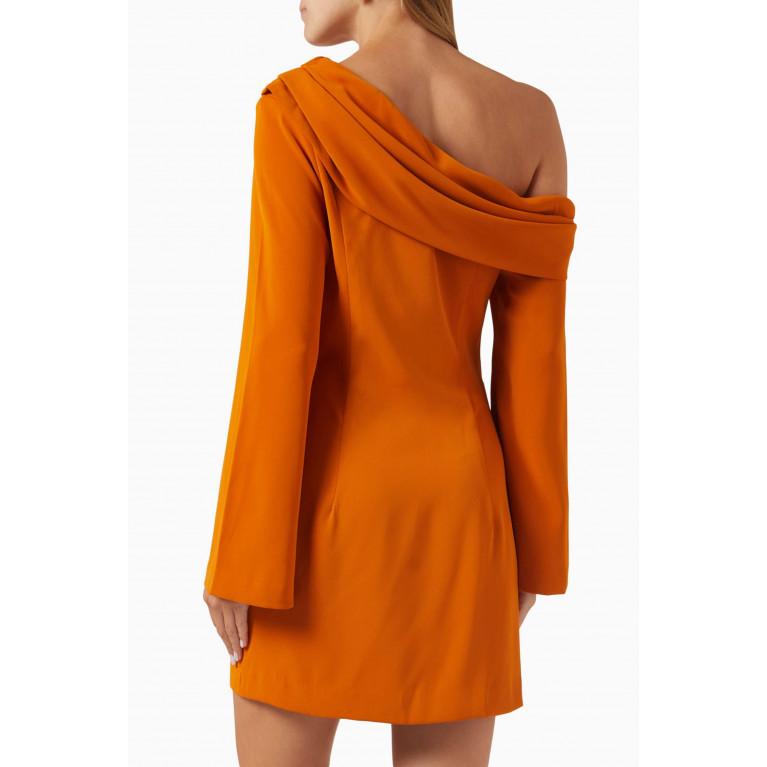 Mossman - Sense of You Mini Dress in Crepe Orange