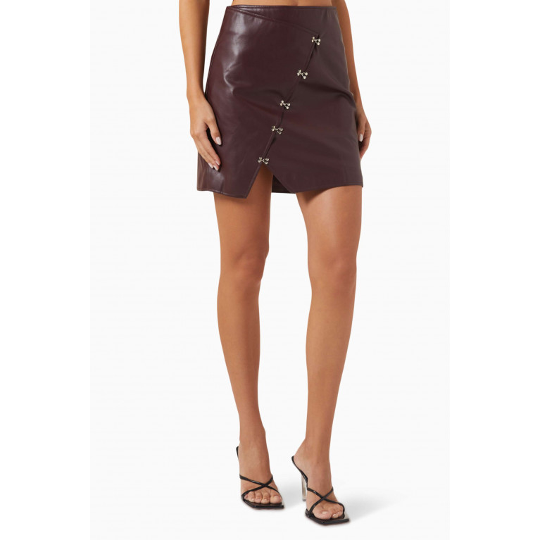 Mossman - The Habitual Mini Skirt in Faux Leather