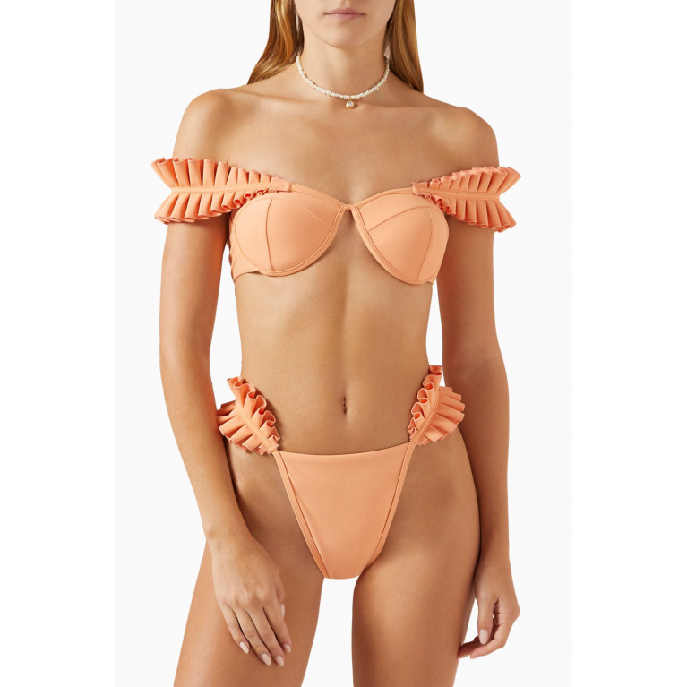 Andrea Iyamah - Mulan Off-shoulder Bikini Top