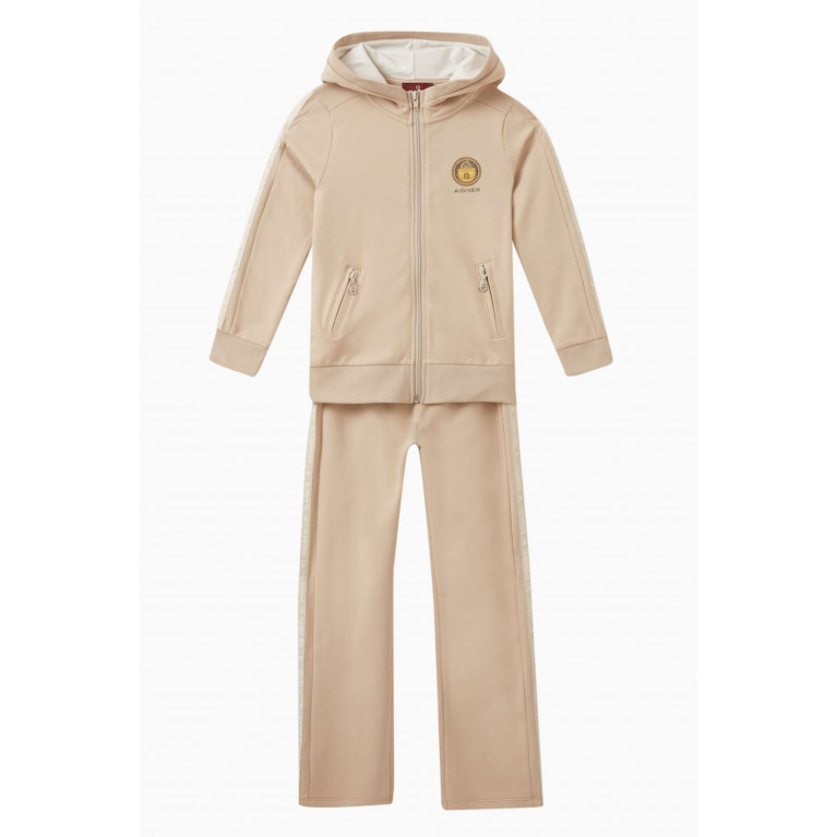 AIGNER - Logo Tracksuit in Cotton Neutral