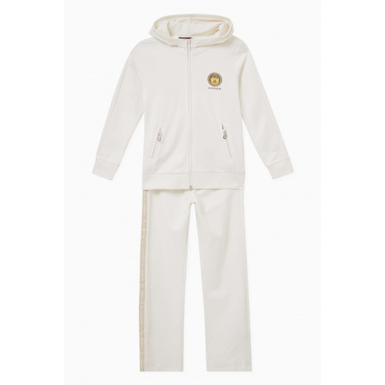AIGNER - Logo Tracksuit in Cotton Neutral