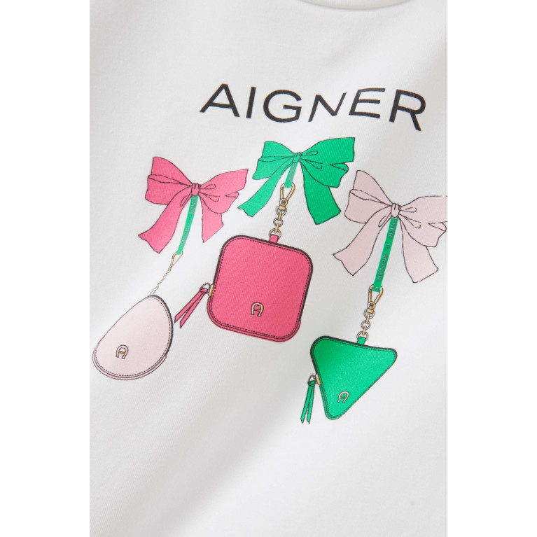 AIGNER - Logo Print T-shirt in Cotton White