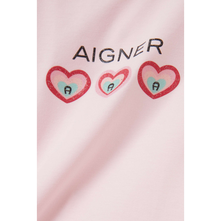 AIGNER - Heart Logo Dress Pink