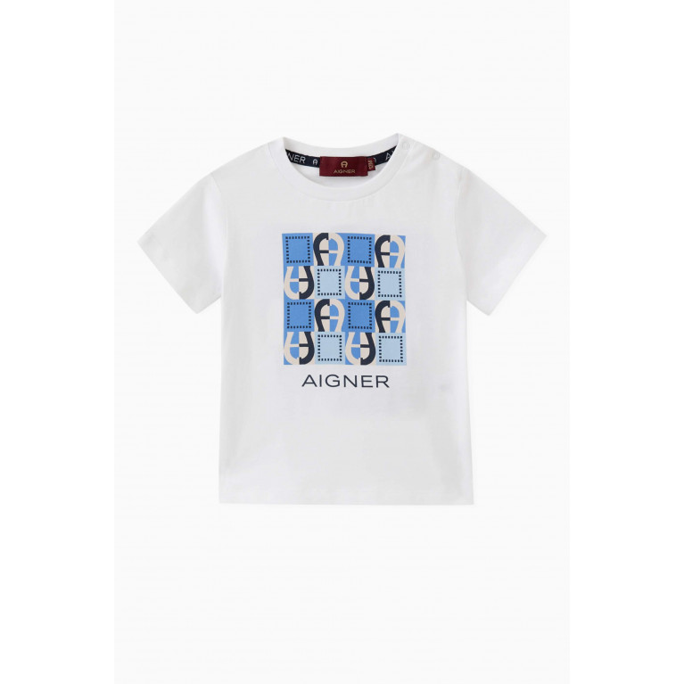 AIGNER - Logo-print T-shirt in Cotton White