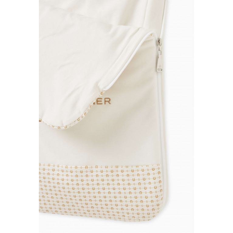 AIGNER - Embroidered Sleeping Bag in Cotton Neutral
