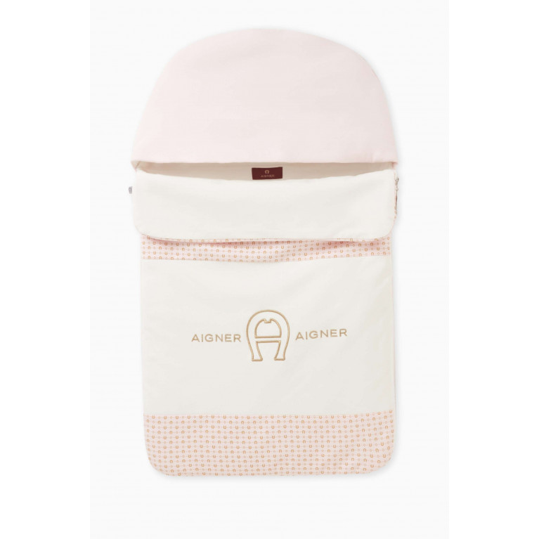 AIGNER - Embroidered Sleeping Bag in Cotton Pink