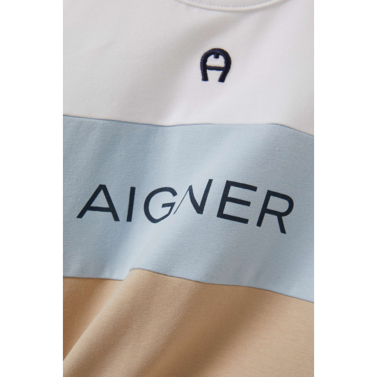 AIGNER - Logo-print Sleepsuit in Cotton Neutral