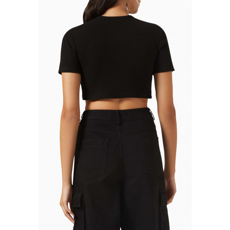 Frankie Shop - Nico Ribbed Crop Top in Cotton-blend Knit