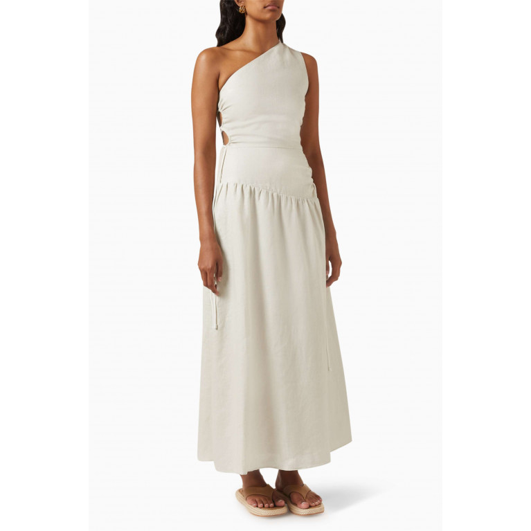 SIR The Label - D'Orsay Corded Maxi Dress in Linen
